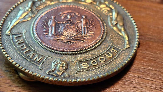 Vintage Brass & Copper Belt Buckle Made In India Vintage Brass & Copper Belt Buckle Made In India – Picky  main image 4