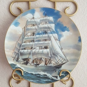 Sailing Ship Collector Plates: 1980s Germany, Set of 12 with Hangers