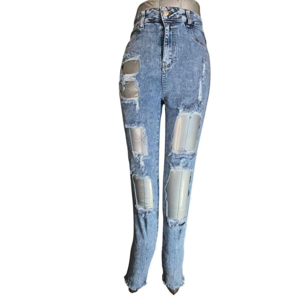 Jeans Forever 21 para mujer, talla 30, desgastados, de tiro alto, ajustados  y elásticos (W26L28) - Etsy México, image size:1254x1241