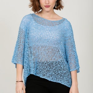 The Ruth Crochet Top. Open Knit Jumper. One Size 8-16