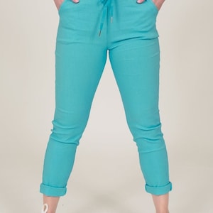 Super Stretch Magic Straight Leg Trousers: Italian Viscose Blend Women Trouser, Fits Size 8-12