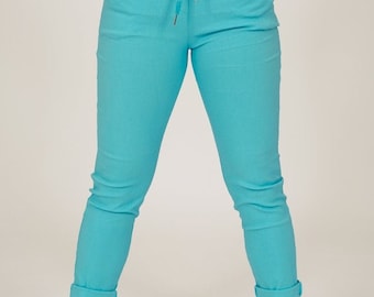 Super Stretch Magic Straight Leg Trousers: Italian Viscose Blend Women Trouser, Fits Size 8-12