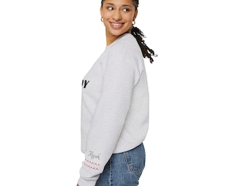 Grandparent Sweatshirt Personalized with Grandchild's Name on Sleeve