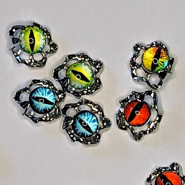 10pcs Dragon Eye Nail Charm, Nail Art, Cute nail decoration, Nail Charms, Halloween nails