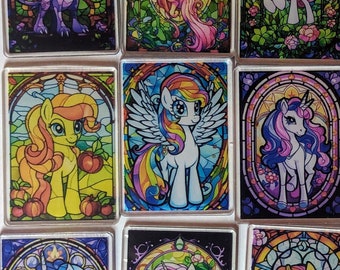 10pcs - Acrylic My Little Pony, diy keychain, diy charm, phone case charm, decoden charm, resin charm, acrylic charm