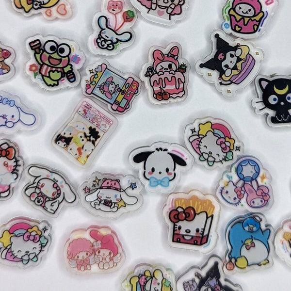 20 - Sanrio Hello Kitty Acrylic, DIY,  Kawaii, Cabochon Charms, decoden charms, resin charms, anime