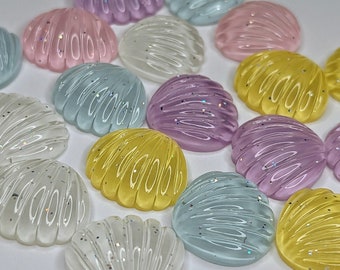 10pcs - Sea Shell Resin Flatback Cabochon Charm, DIY charms, Decoden Charms, phone case charm, nail charm, resin charm, craft charms