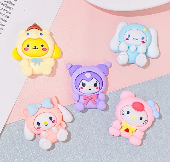Kawaii Sanrios Hello Kitty Cartoon Original Homemade Color Crystal