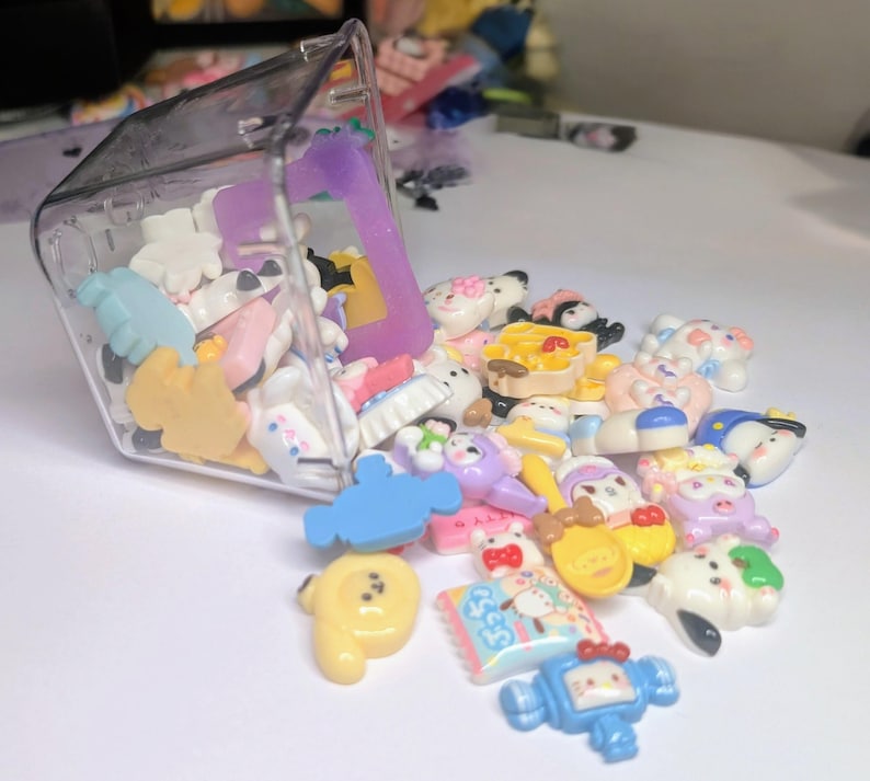 40-Piece Bulk Kawaii Hello Kitty Sanrio Flatback Resin Cabochon Charms – Random Mix, DIY Decoden, Phone Case & Craft Supplies image 9