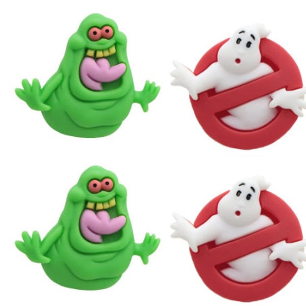 10 -  Ghostbusters Resin Charms, Cabochon Charms, decoden charms, cabochons, halloween charms, resin charms, slime charm