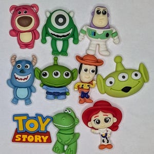 10pcs - Toy Story Resin Flatback Cabochon Charm, DIY charms, Decoden Charms, phone case charm, nail charm, slime charm, craft charms