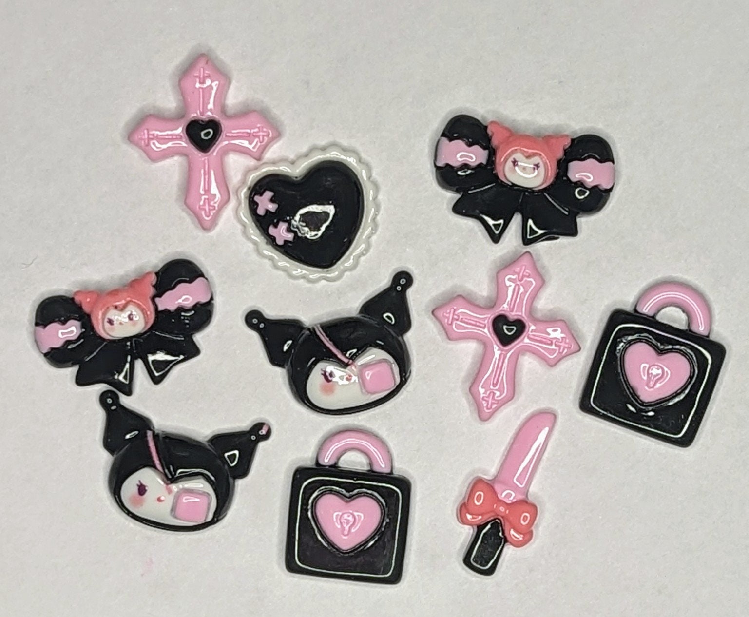 10pcs - Kurami Resin Flatback Cabochon Charm, DIY charms, Decoden Charms, phone case charm, nail charm