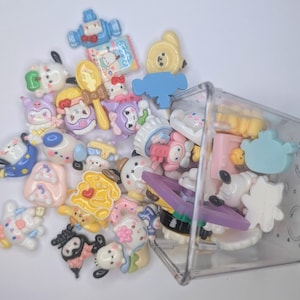 40-Piece Bulk Kawaii Hello Kitty Sanrio Flatback Resin Cabochon Charms – Random Mix, DIY Decoden, Phone Case & Craft Supplies image 2