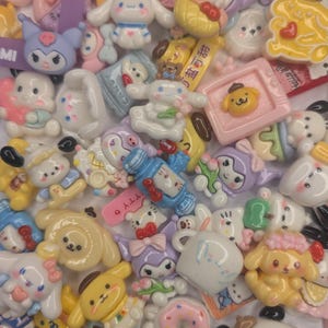 40-Piece Bulk Kawaii Hello Kitty Sanrio Flatback Resin Cabochon Charms – Random Mix, DIY Decoden, Phone Case & Craft Supplies image 6
