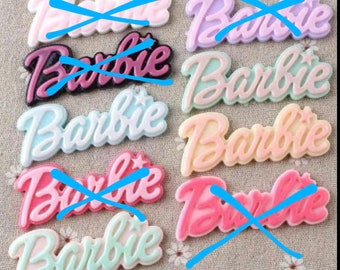 5 or 10- Barbie Resin charms, cabochon, DIY,  Kawaii, Cabochon Charms, decoden charms, cabochons, resin charms, slime charm, diy croc charms