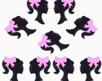2 pieces - Barbie silicone bead, focal bead, pen making bead, beads for jewelry, DIY beads, spacer bead