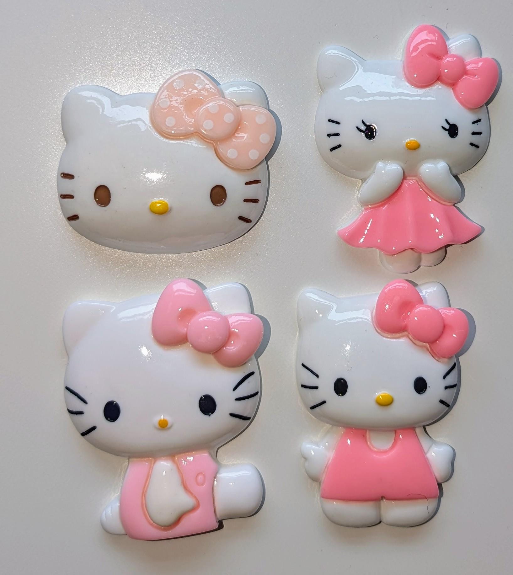 3+pcs - Large Hello Kitty Resin Flatback Cabochon Charm, DIY charms, Decoden Charms, phone case charm, nail charm