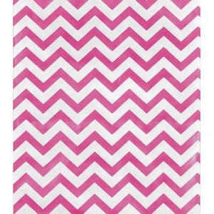 Pink Chevron Flat Paper Bag, 300 pc. 6 x 9 inch,  Merchandise Bags, Wedding Favor Bags, Treat Bags, Party Bags, Goodie Bag