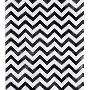 200 pc. 6 x 9 inch Black Chevron Flat Merchandise Wedding Favor Birthday Gift Treat Goodie Paper Bag