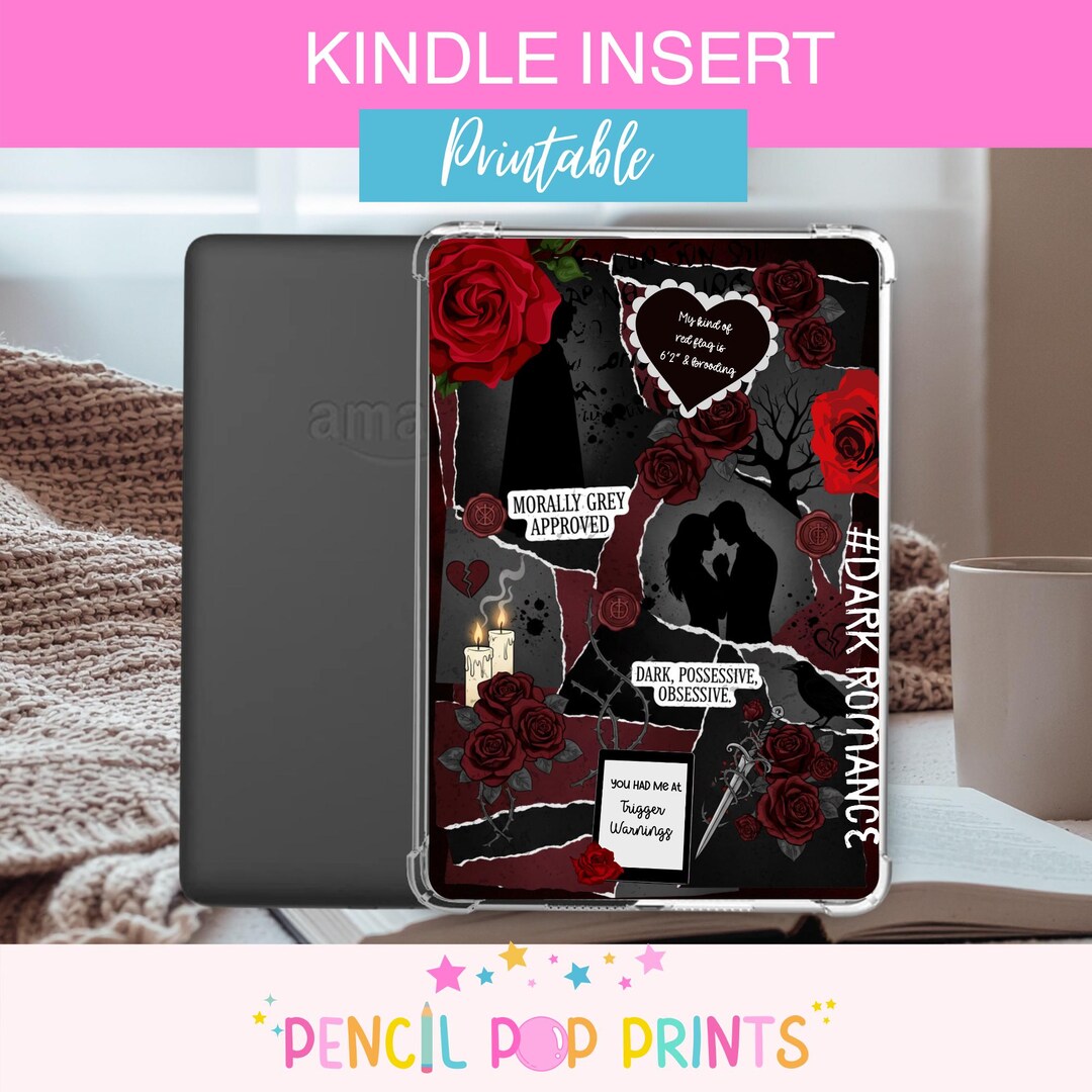 Dark Romance Printable Kindle Insert | Basic, Paperwhite, Scribe ...