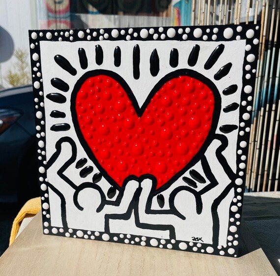 Love Heart. (inspired by Keith Haring) - Etsy