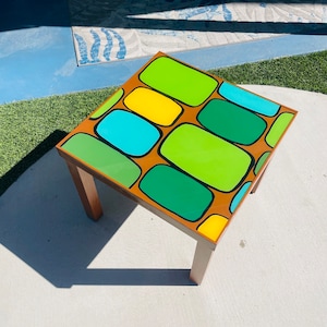 MOD Side Table: Geometric Mosaic Resin Top