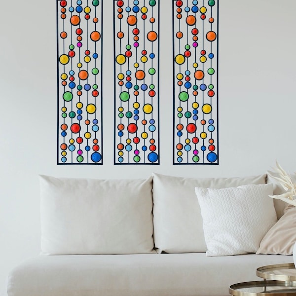Metal Wall Art, TRE,                                Mid Century Modern.                             w/“DROPS”