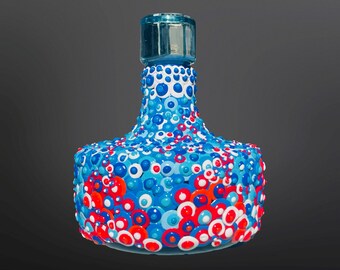 Glass Wine Decanter Carafe,“Bubble Tide”.