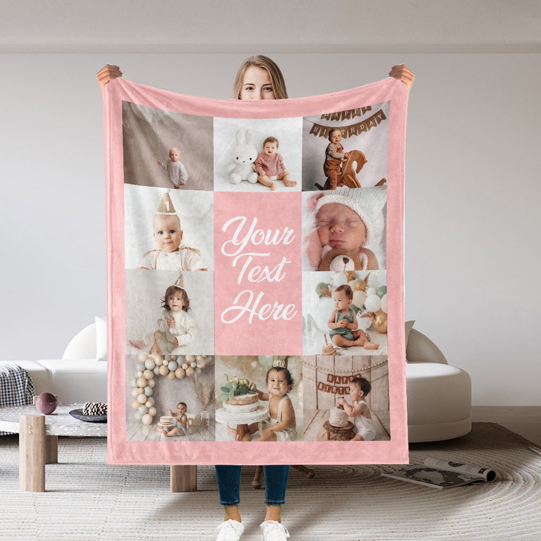 Customizable Photo Blanket Collage Super Cozy Blanket Etsy UK