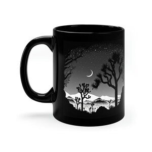Joshua Tree National Park California USA Black Coffee Mug