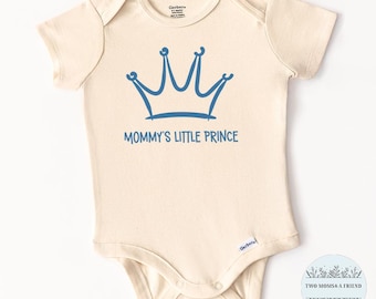 Mommy's Little Prince Baby Onesie® Bodysuit, Natural Cotton, Baby Shower Gift, Announcement Gift, Newborn Boy Girl