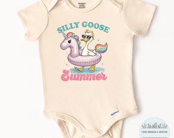 Silly Goose Summer Baby Onesie® Bodysuit, Natural Cotton, Baby Shower Gift, Announcement Gift, Newborn Boy Girl