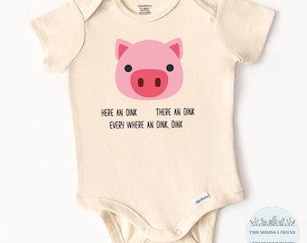 Piggy Song Baby Onesie® Bodysuit, Natural Cotton, Baby Shower Gift, Announcement Gift, Newborn Boy Girl