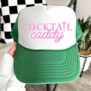 Cocktail Caddy Golf Hat, Golfing trucker hat, funny golf hat