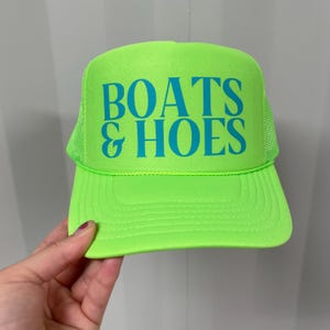 Boats and hoes Trucker hat, funny trucker hat, adult trucker hat, inappropriate trucker hat