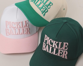 Pickleballer embroidered trucker hat