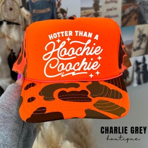 Hotter Than A Hoochie Coochie Trucker hat, HUCCI CUCCI HAT, multiple colors