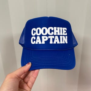Coochie captain Trucker hat, funny trucker hat, adult trucker hat, inappropriate trucker hat
