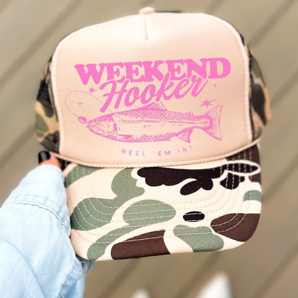 Weekend Hooker Fishing Trucker Hat