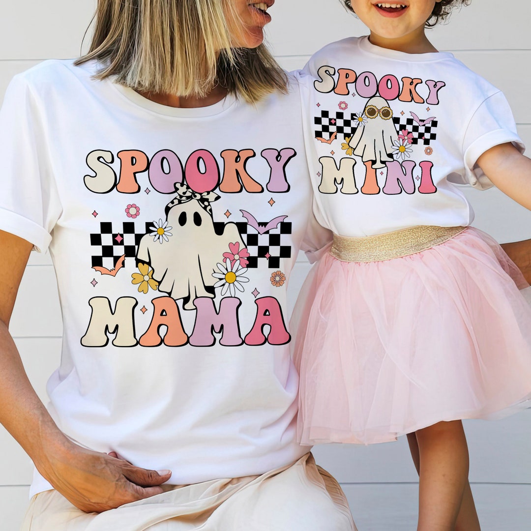Spooky Mama Mini Halloween Matching Shirt, Spooky Mom Shirt, Spooky ...
