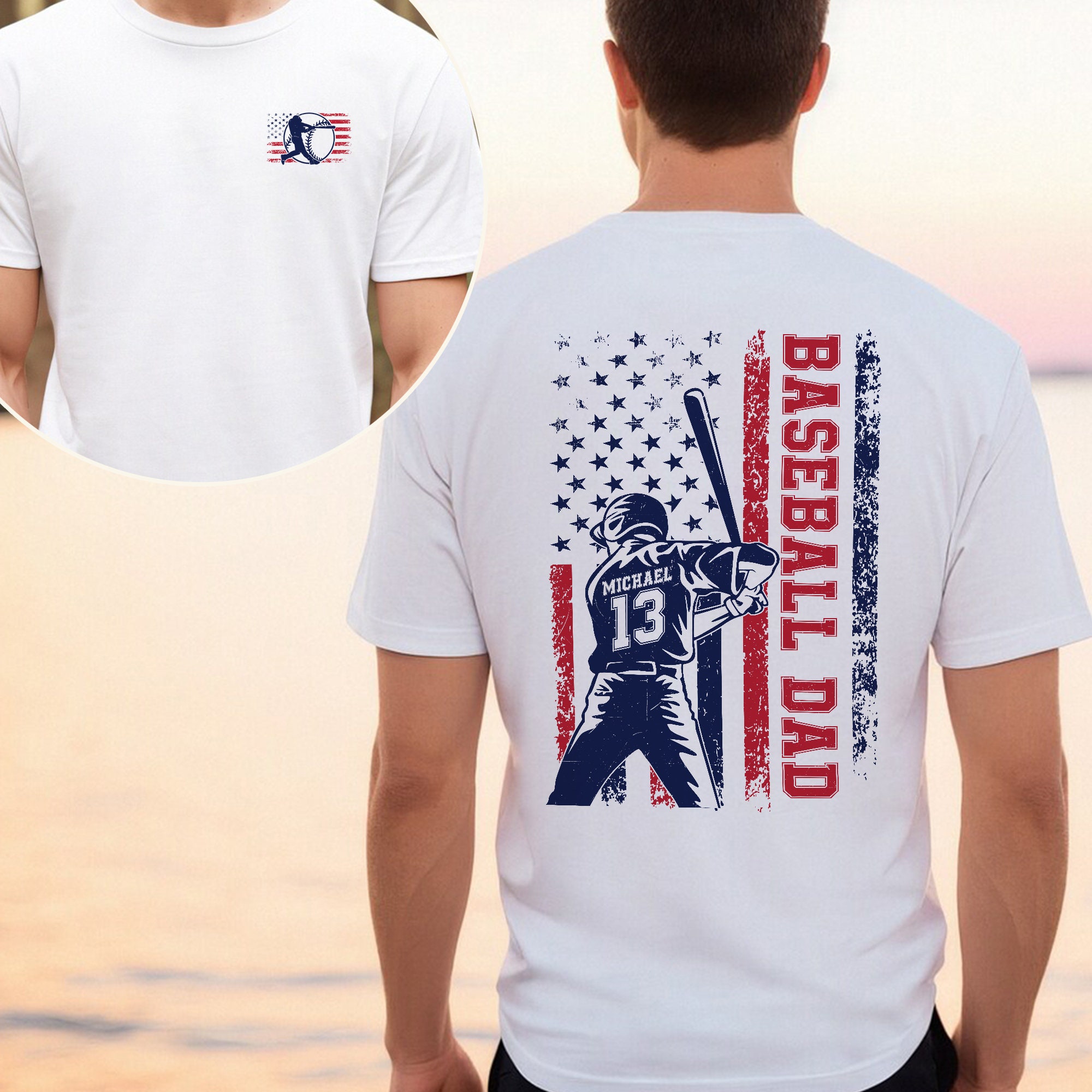 Custom Baseball Dad Shirt Personalized Baseball Shirt for Etsy