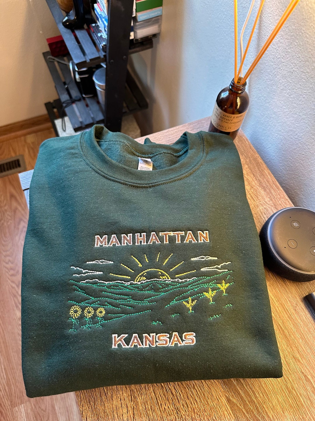 Pickup Only Manhattan Kansas Embroidered Crewneck pickup Etsy