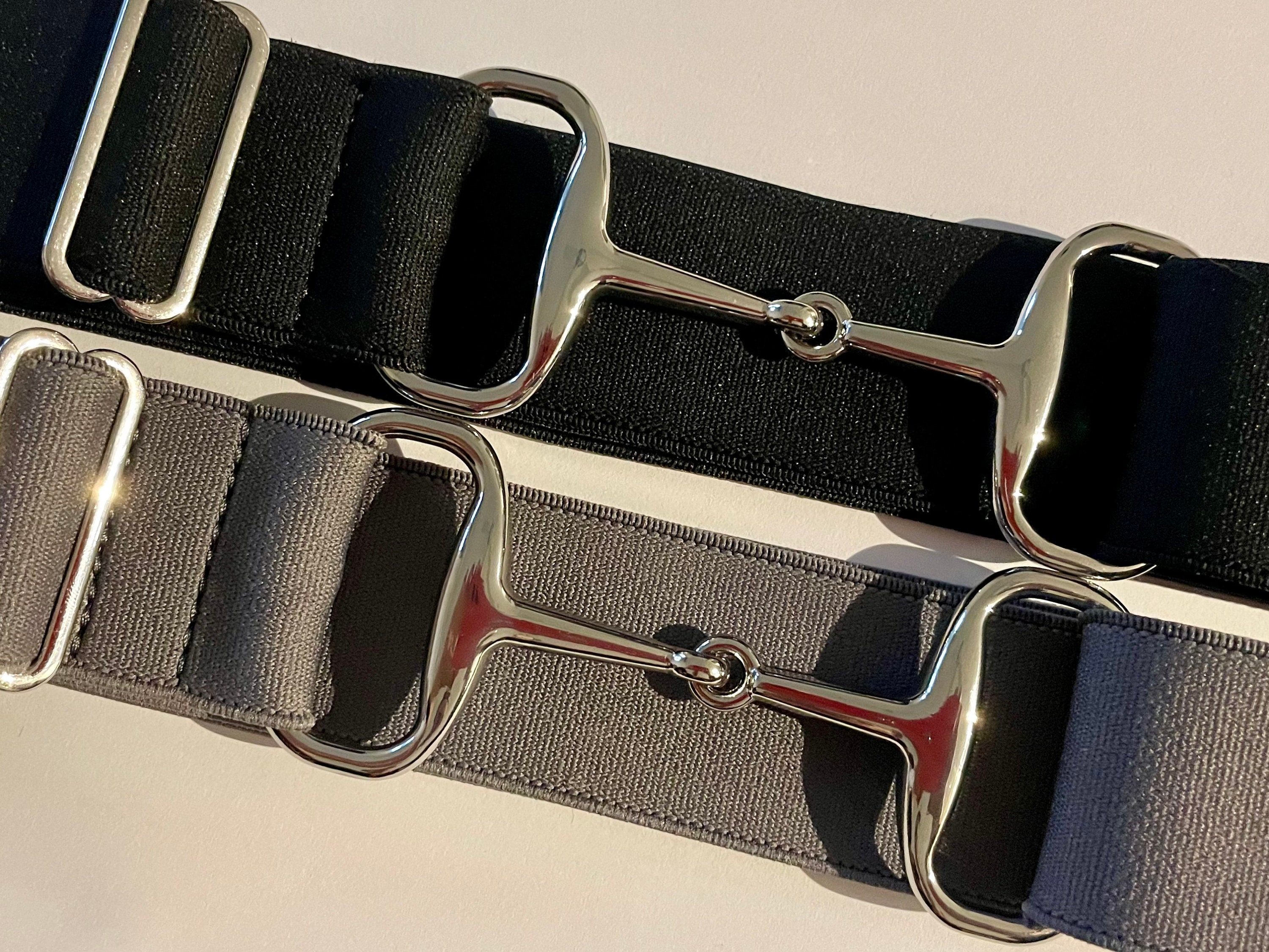Equestrian Elastic Belt with Snaffle Bit Buckle, Adjustable Surcingle Strap Elastic Belt Snaffle Bit – Equs Code main image 4