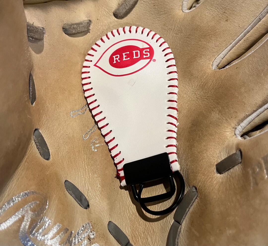 Cincinnati Reds Team Logo Baseball Keychain Etsy