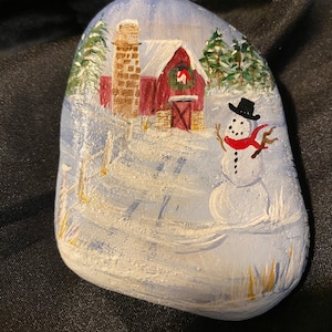 Hand painted river rock unique gift one-of-a-kind accent piece collectable