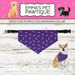 Purple Dog Bandana, Collar Bandana