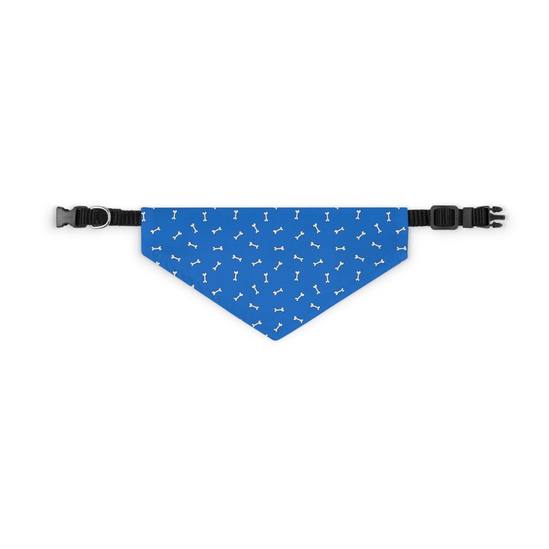 Dog Bandana Collar, Bone Themed Bandana, Good Boy Blue Bone Bandana