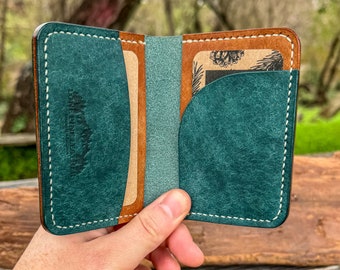 Simple Bifold Wallet, Handmade Leather Wallet, Minimalist Wallet, Slim Carry Wallet