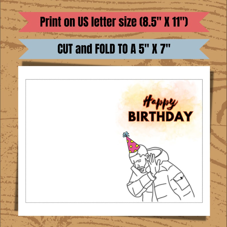 Printable Birthday Card Drake Meme Birthday Card Funny Memes Printable ...