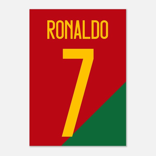 Cristiano Ronaldo 7 World Cup 2022 Jersey Poster | A3 Size | High Quality Print